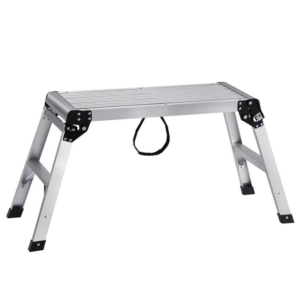 

Folding Work Platform 330lbs Load Capacity Heavy Duty Aluminum Non-Slip Feet Multi-Purpose Vehicle Cleaning Painting Decorating