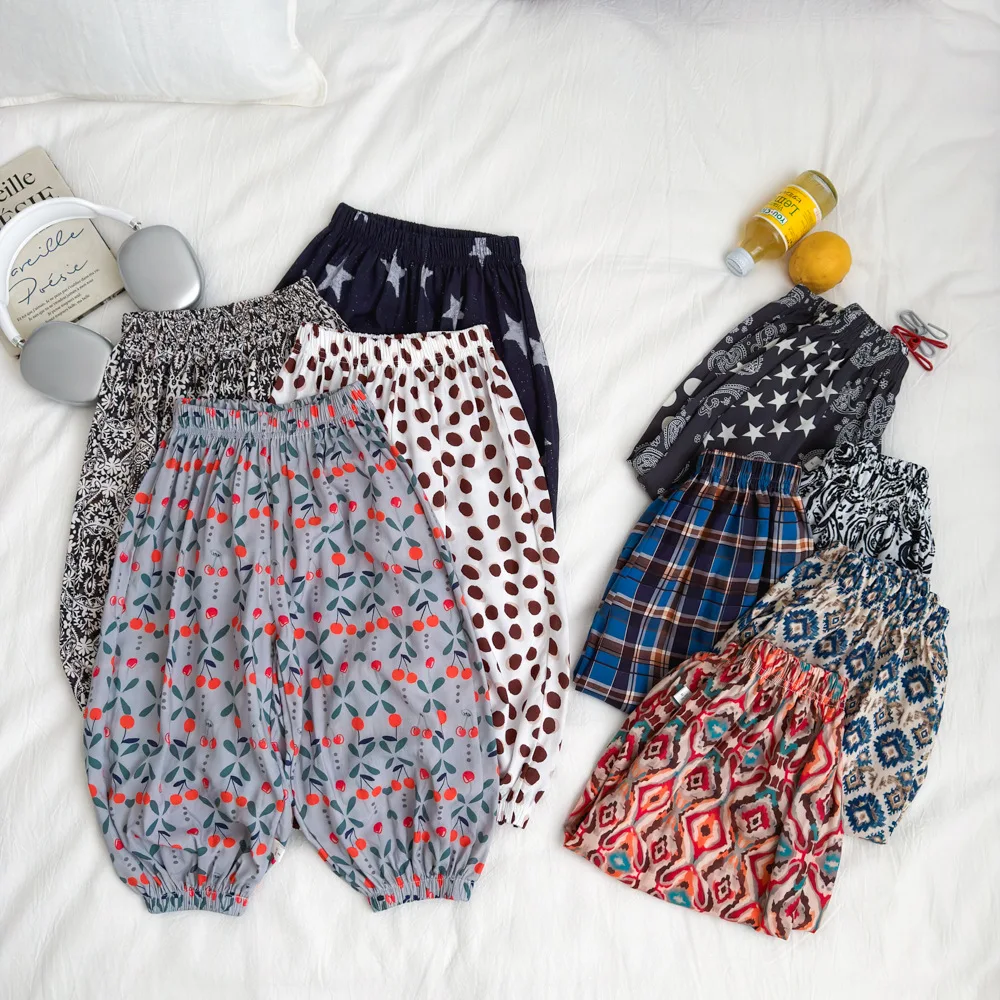 Kinder Sommer Anti-Mücken-Hose Jungen Mädchen Atmungsaktive Bedruckte Haremshose Lockere Bloomers für 2-9 Jahre Kinderkleidung – Detail 2
