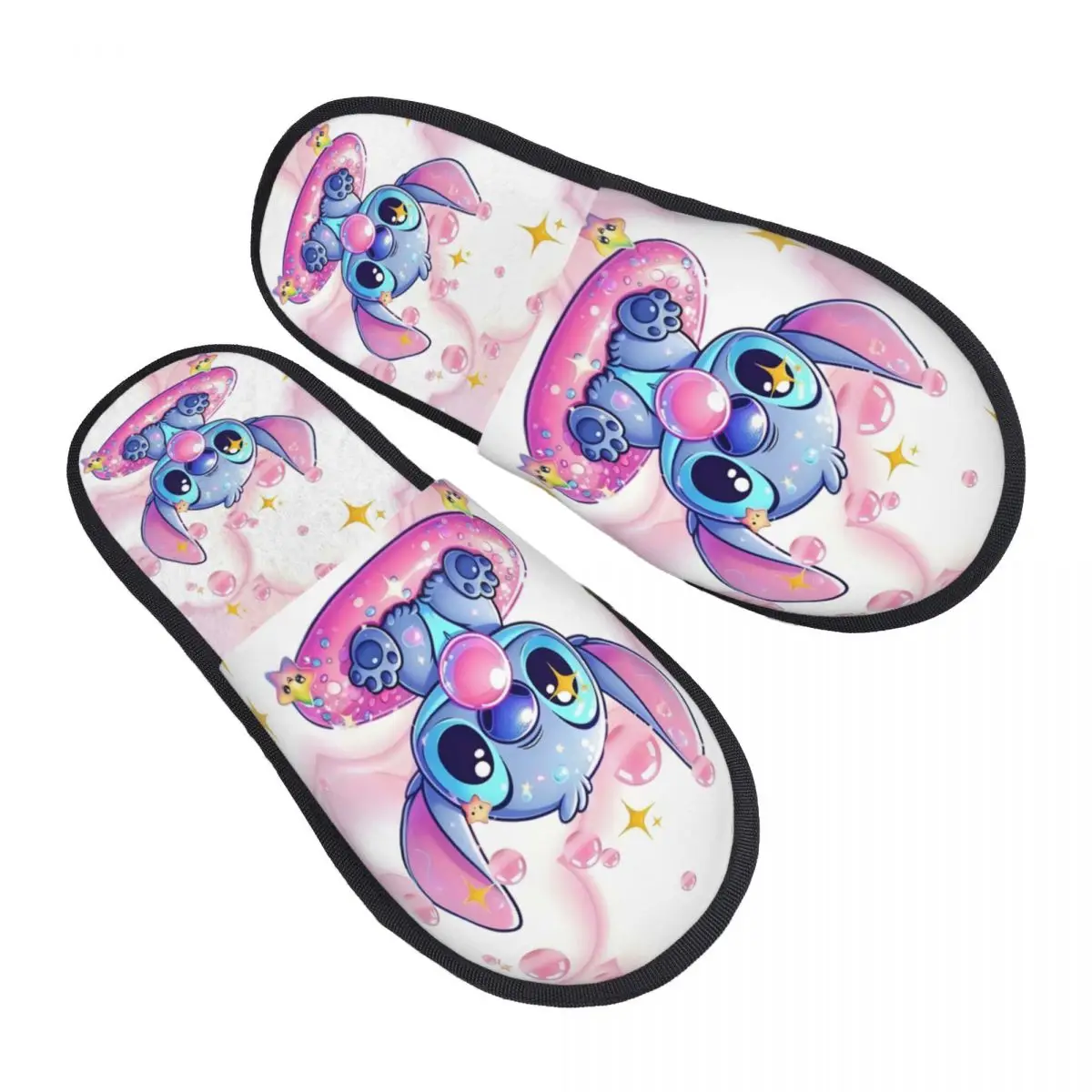 Zapatillas personalizadas de Anime Lilo y Stitch cómodas con espuma viscoelástica, zapatos bonitos de casa de Hotel con dibujos animados para mujer