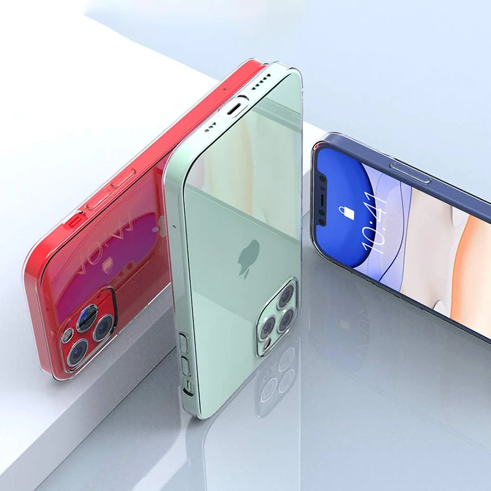 Silikonhülle für iPhone 16 15 14 13 12 Mini 11 Pro XS Max X XR SE 2022 2020 7 8 6 6S Plus 5 5S Ultra Dünne Transparente Hülle – Detail 3