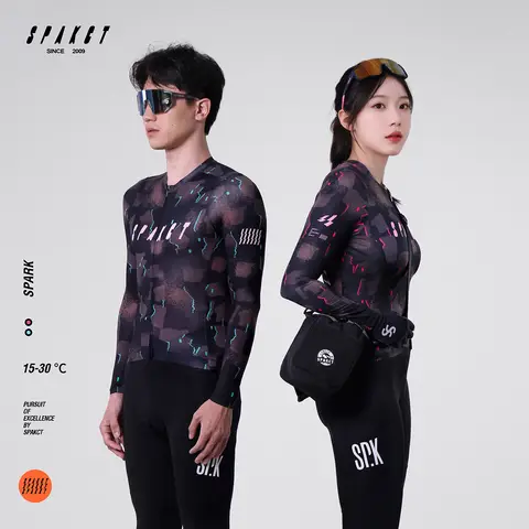 SPAKCT 2025 신상 남성용 긴팔 사이클링 저지 |   스파크 시리즈 | 가볍고 통기성 좋은 봄 가을용 로드 바이크 상의