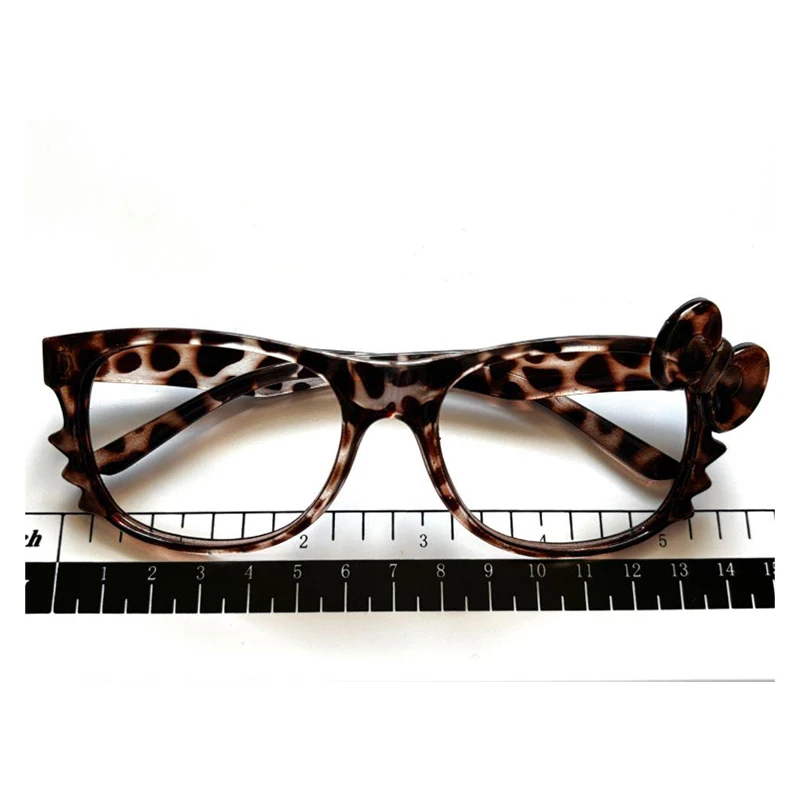 Kawaii Sanrio Leopard Print Eyeglasses Frames Hello Kitty Accessories Cute Cartoon Anime Y2K Vintage Glasses for Girls Gift Toys