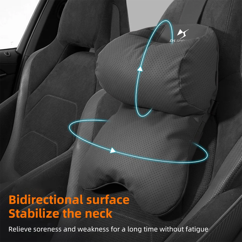 

Подушка-подголовник из замши для автомобиля, универсальная, для поддержки головы и защиты шеи, для сидений DS SPIRIT, DS3, DS4, DS5, DS6, DS7