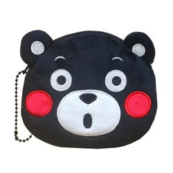Kumamon Bear Plush Coin Purse Wallet Cute Round Coin Pouch Case Anime Kawaii Mini Storage Organizer Bag Keychain