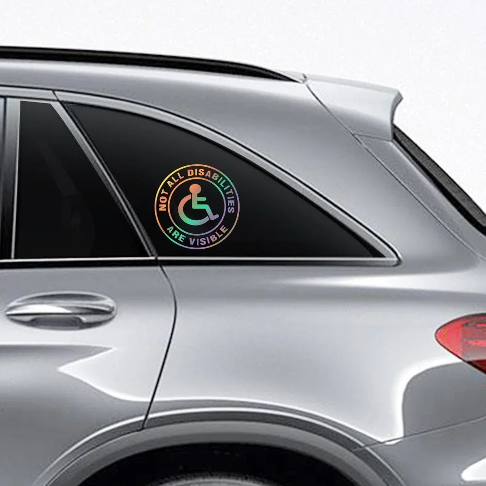 Car Stickers Not All Disabilities Are Visible Vinyl Decal Waterproof Decor For Car Body Windows Windshield Bumper Accessories