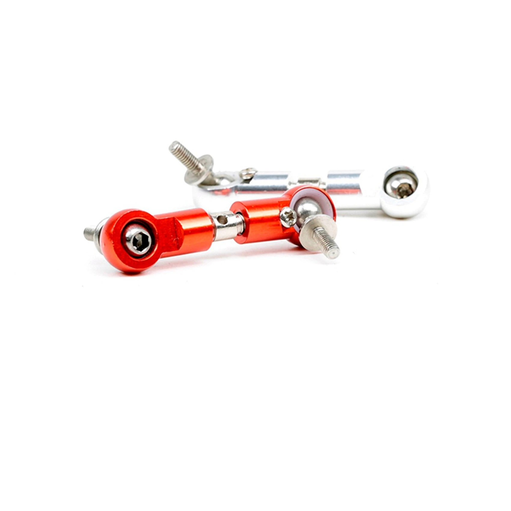 2X CNC Pull Rod Steering Servo Arm Fit For 1/5 HPI ROFUN ROVAN KM BAJA 5B 5T 5SC Losi 5Ive T Rc Car Parts-Orange Red-Y44A