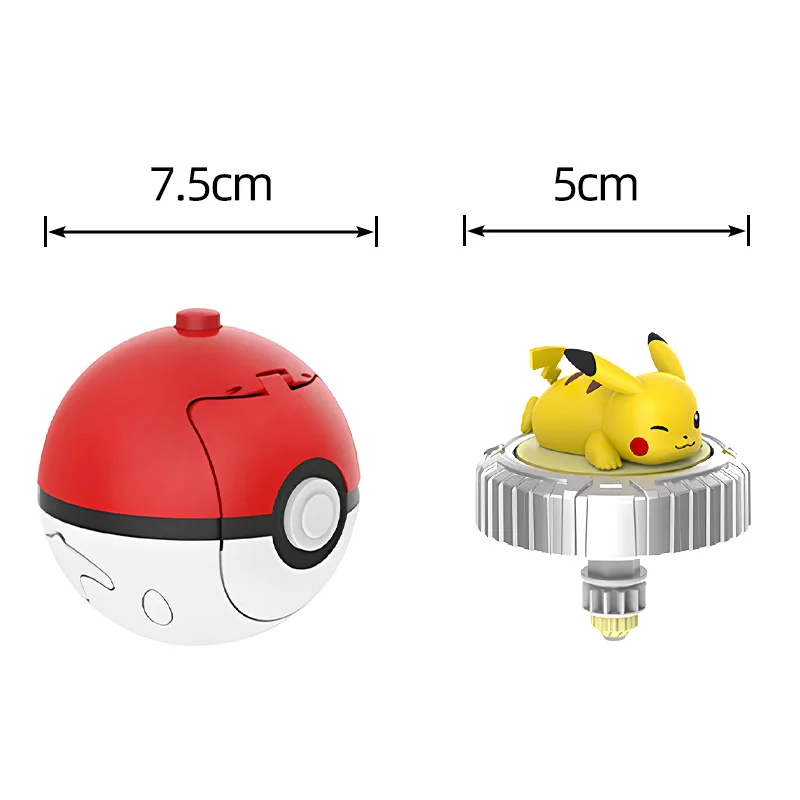 Pokemon spinning top ball toy action figure original Pikachu Charmander Squirtle Mew Eevee box gyro spin battle game poke child