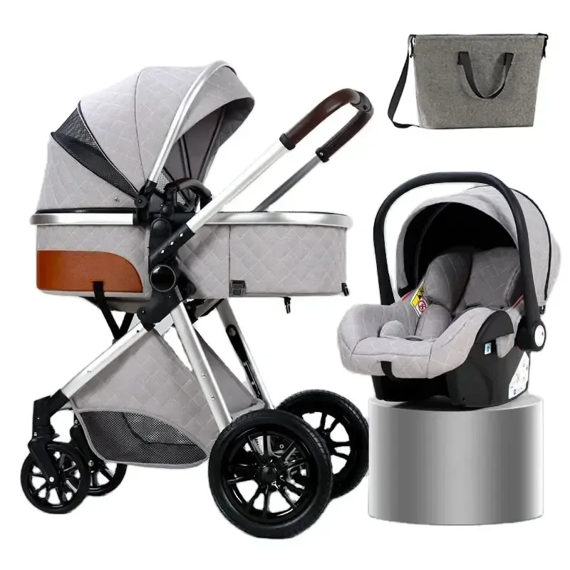 Travel Luxury Lightweight Stroller Car Seat Combination Stroller 3-in-1 Stroller