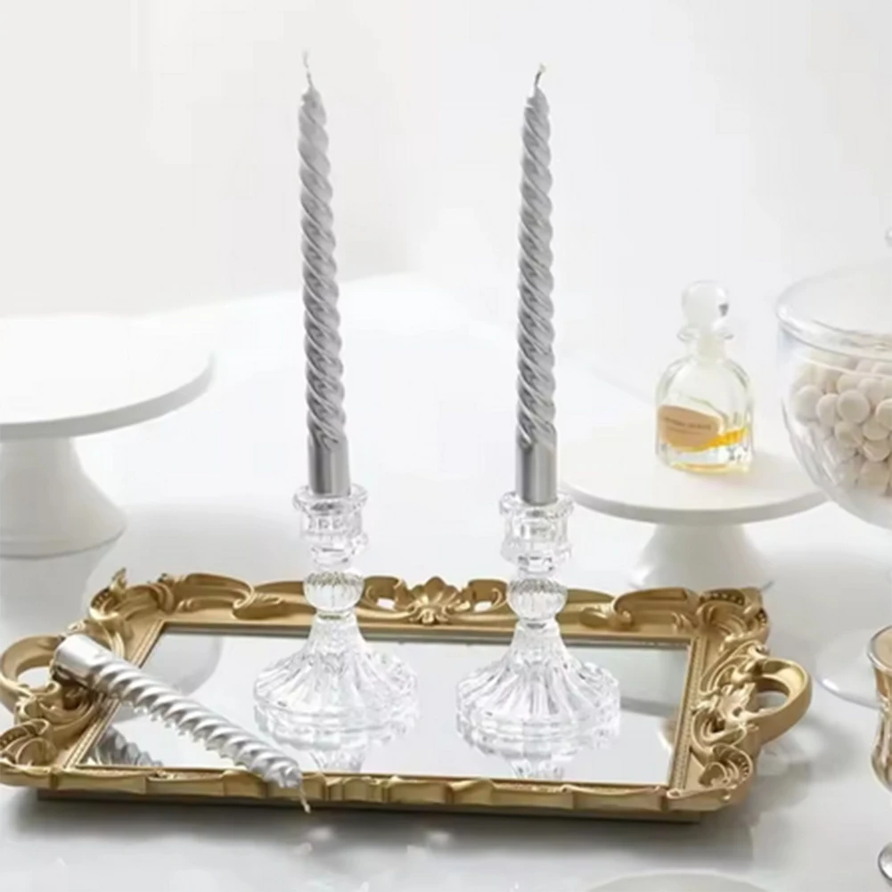 ABUL-캔들 홀더 기둥 양초, 결혼식, 휴일 파티 장식에 적합한 복고풍 투명 유리 캔들 홀더