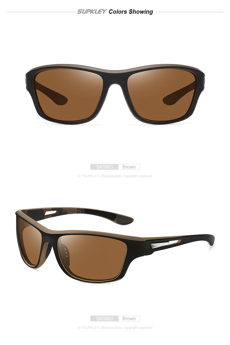 Supkley Männer polarisierte bunte Sonnenbrille Mode Sport Sonnenbrille uv400 Männer Frauen Bergsteiger brille – Detail 7