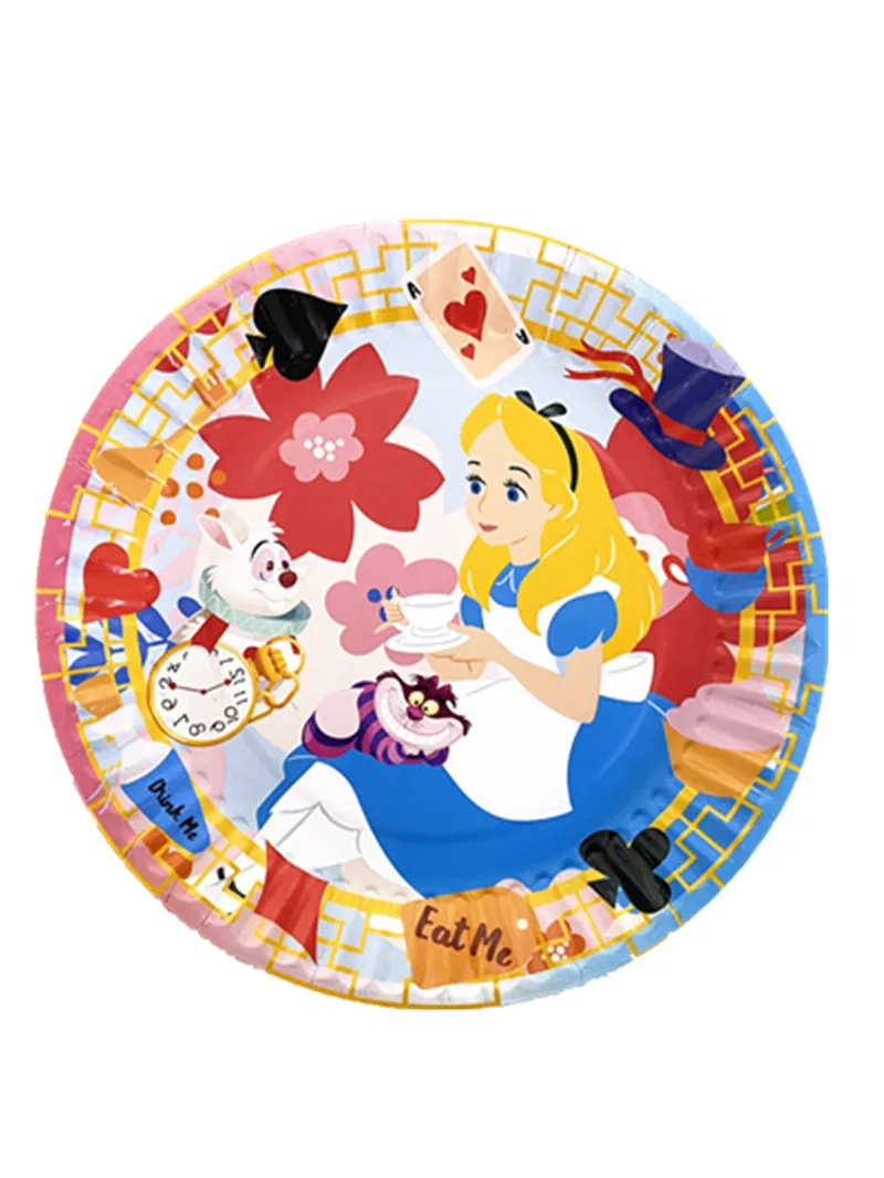 Alice In Wonderland Cupcake Topper Birthday Alice Theme Party Plate Cups banner tablecloth Cake Decoration Baby Shower Party