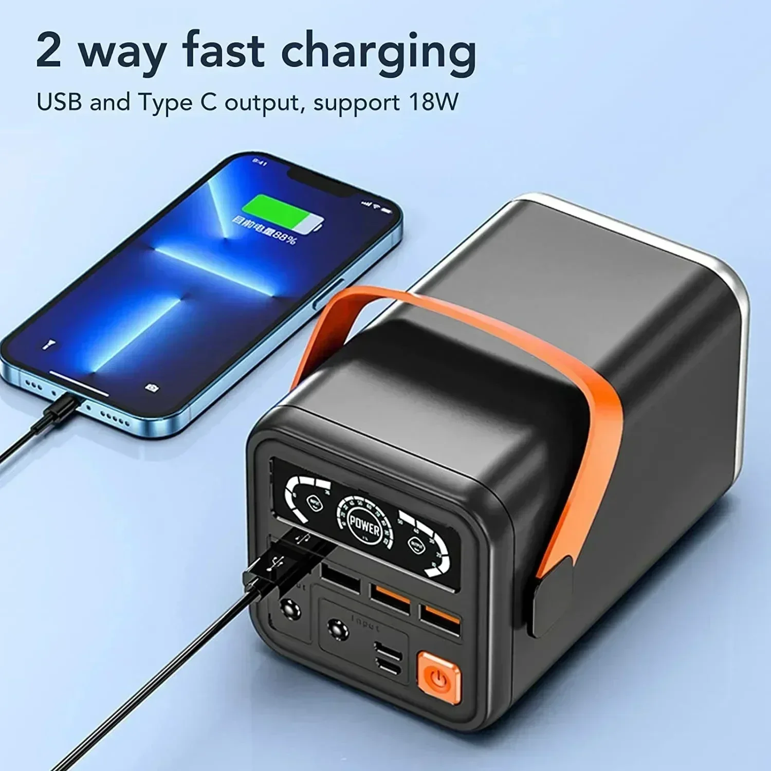 2024 new Outdoor Emergency Portable Mobile Power Supply Mobile Phone Charger 60000mah Power Bank Large Capacity Power Bank