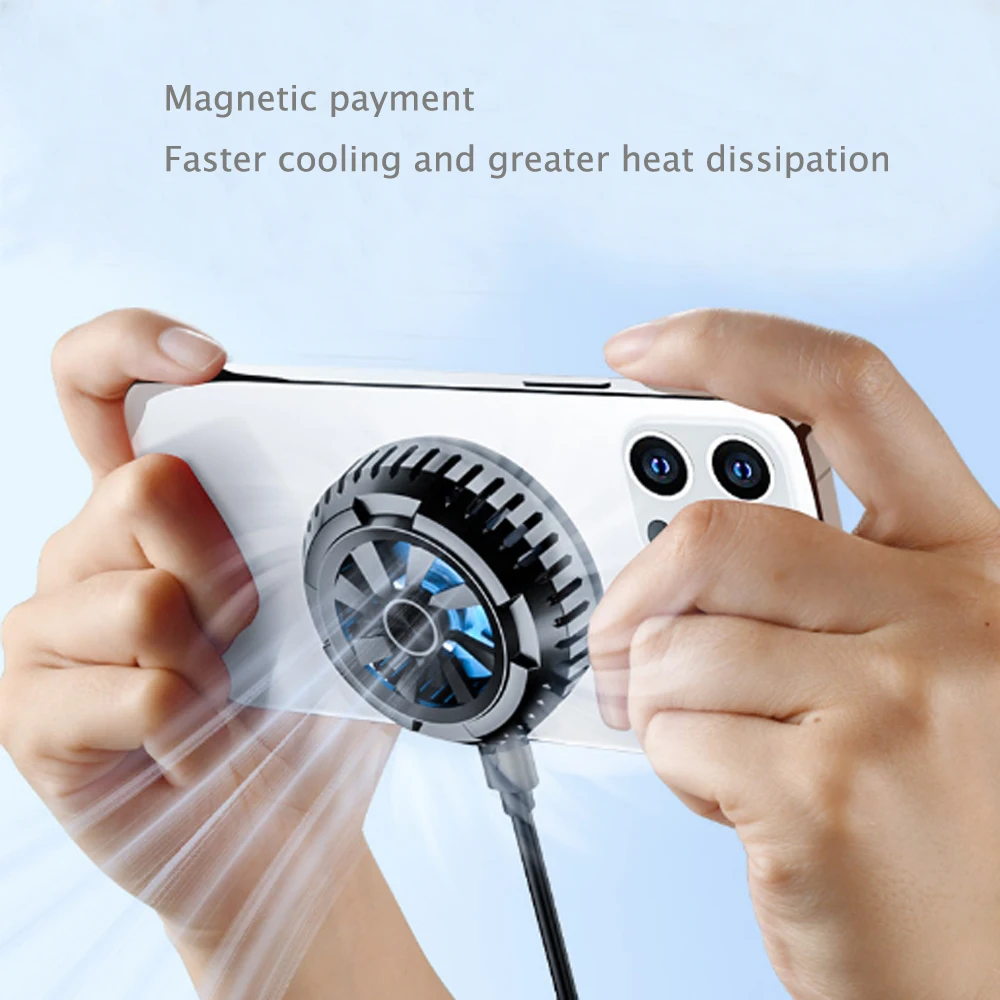 Magnetic Suction Universal Phone Cooling Fan Radiator Turbo Hurricane Game Cooler Cell Phone Cool Heat Sink For IPhone Samsung