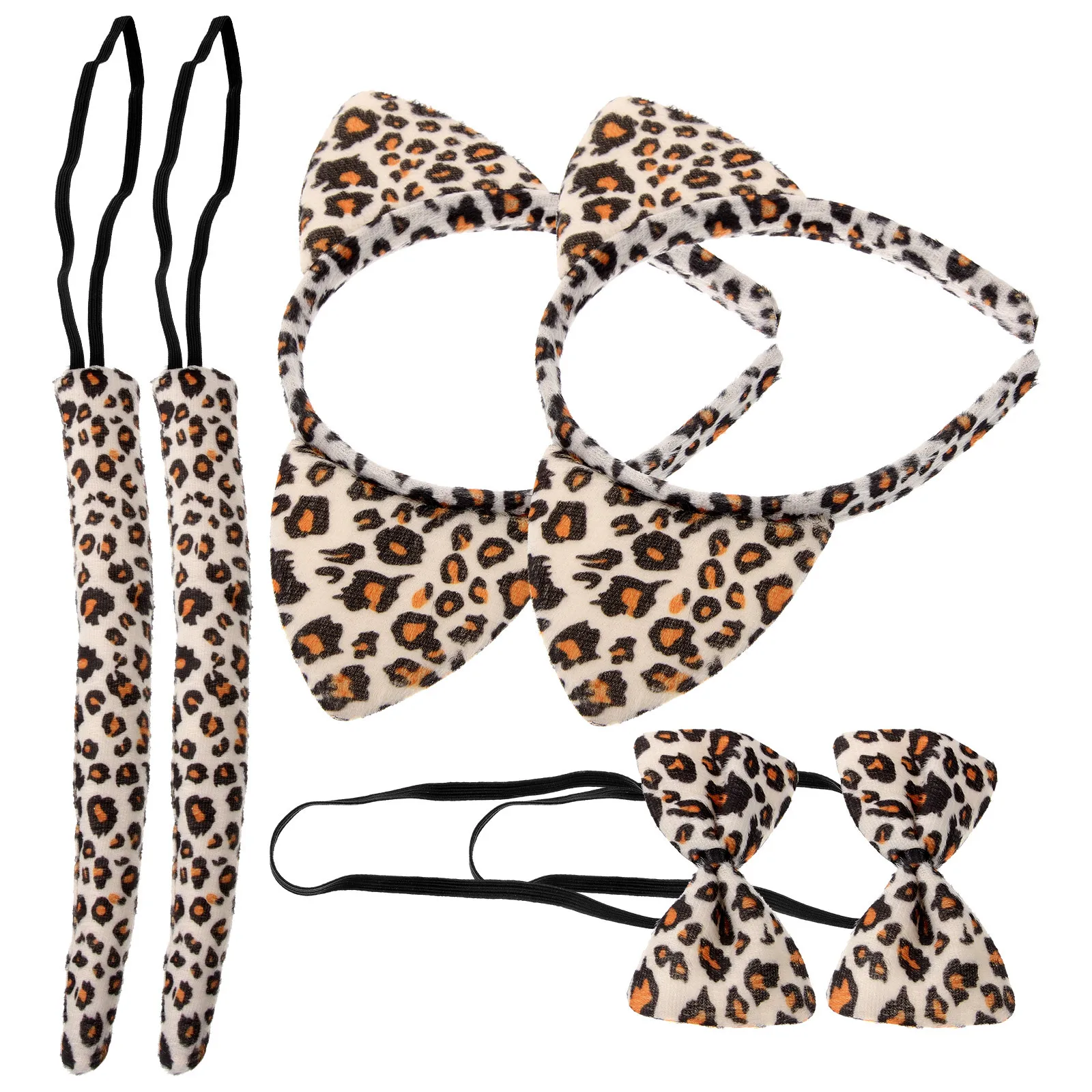 

6Pcs Cat Headband Tail Bow Tie Kit Fancy Cosplay Costume Set Party Halloween Cartoon Costume Accessories Cat Headband
