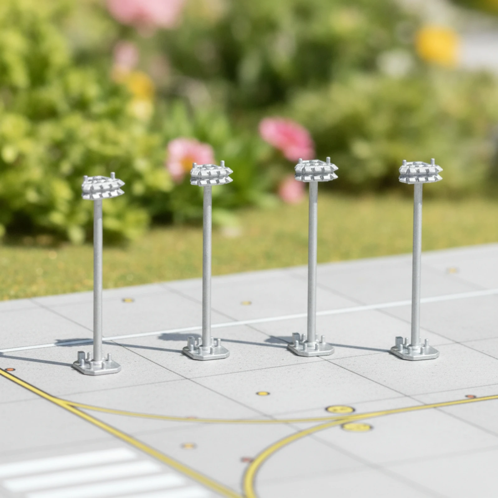 Detailed 1 400 Scale Apron Floodlight Model Airport Accessory for Airport Diorama Model Layout Scene