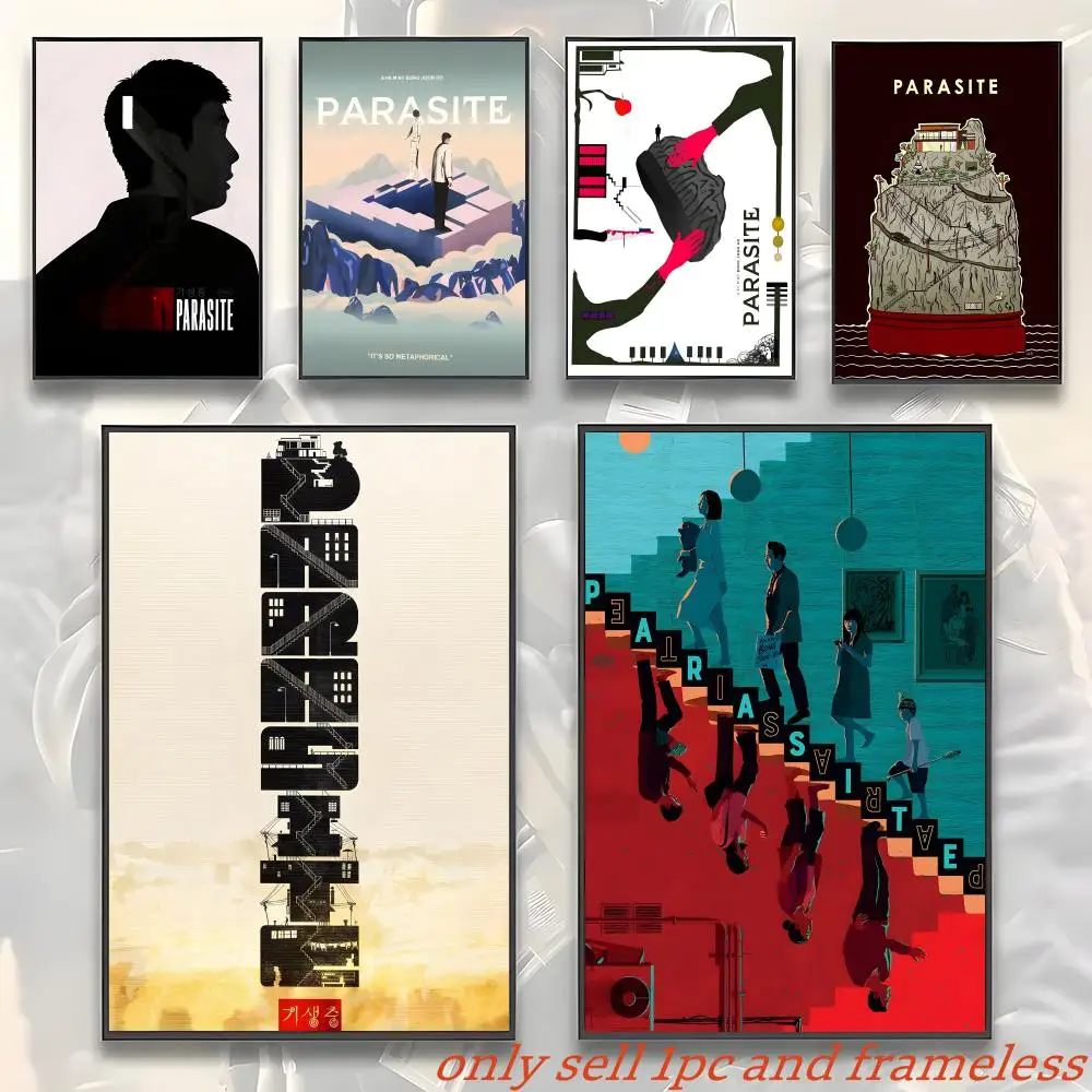 Black Comedy Thriller P-Parasite Poster Gift with prints Home bedroom living room decoration promotion and display