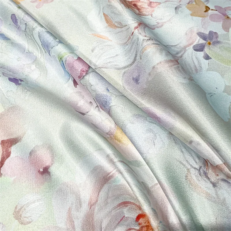 Set Penutup Selimut Motif Bunga Set Penutup Tempat Tidur Sutra Satin untuk Musim Panas Set Seprai Dingin Ukuran Queen/King Silky Plumones De Cama