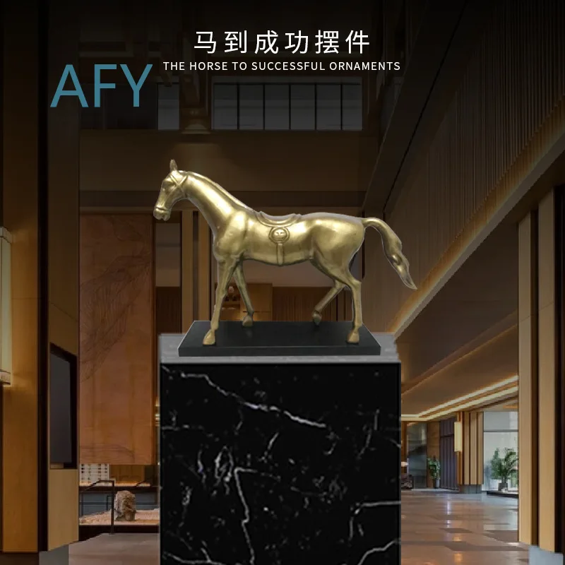 Animal Sculpture Decorative Figurine for Hotels and Marketing Centers Cast Aluminum Horse Statue for Decoration