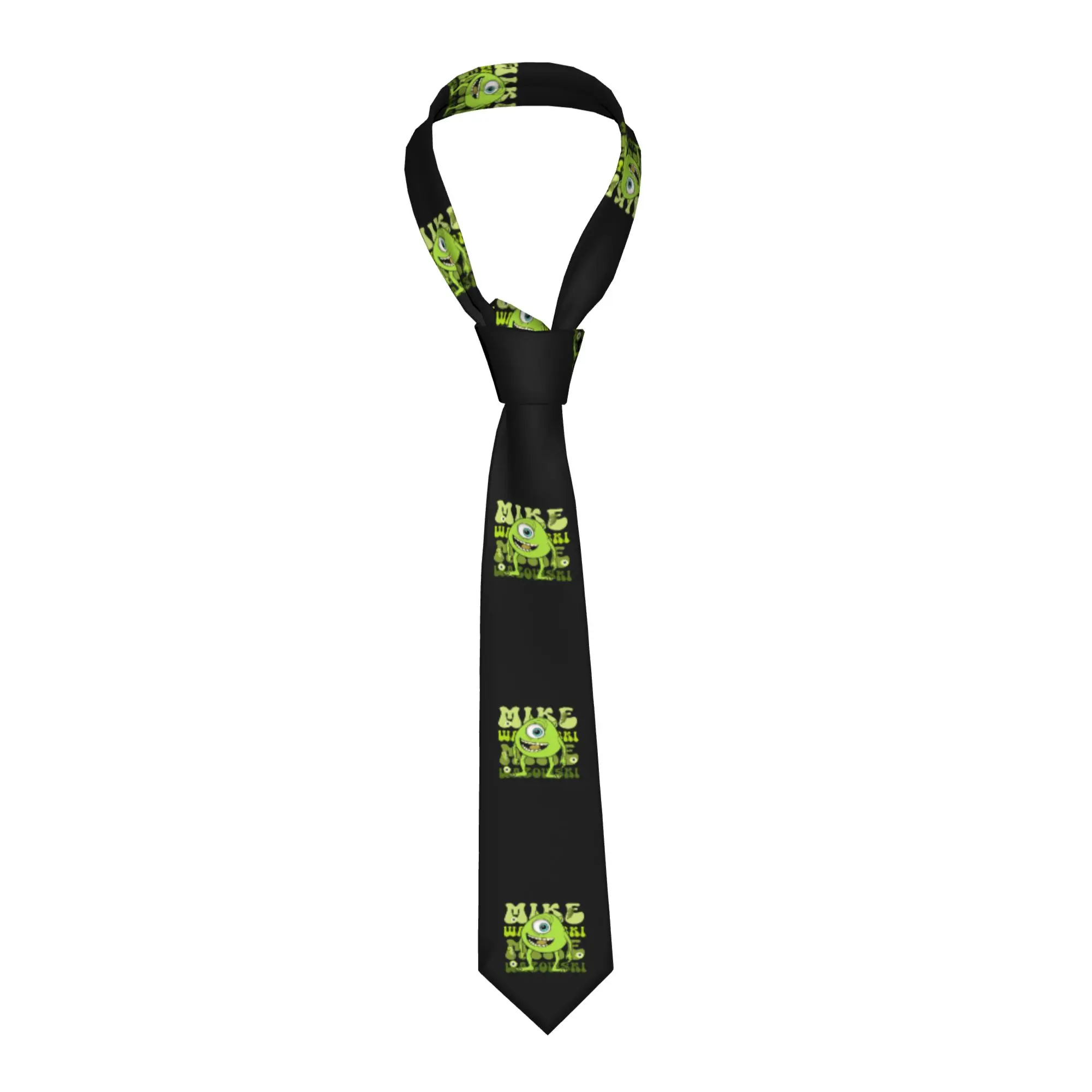 

Классический галстук «Университет монстров» с Майком Вазовски для мужчин, персонализированный, шелковый, с аниме-принтом, деловой галстук