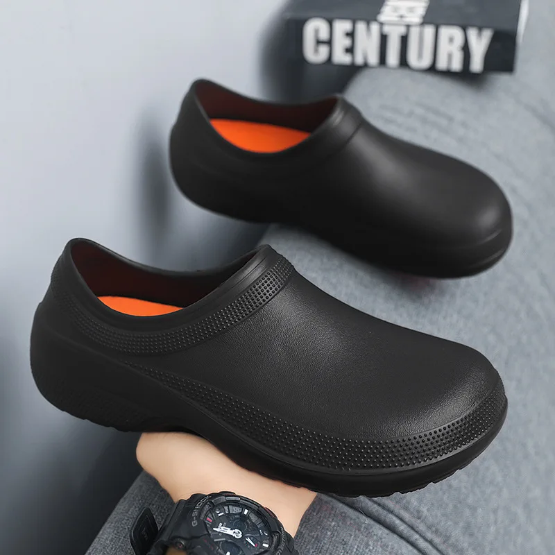 

Women's chef shoes anti slip kitchen shoes work shoes oil resistant waterproof wear-resistant rain boot for men Ankle workwear