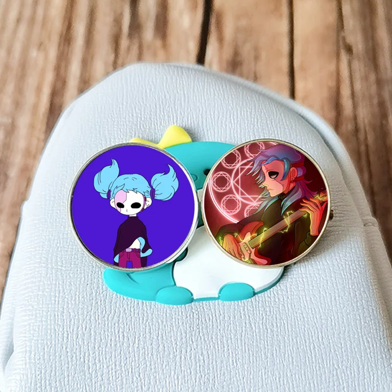 Cool Sally Face Pin Game Badge Fashion Icons Pins for Fans Cartoon Figures Poster Glass Round Brooch Souvenirs