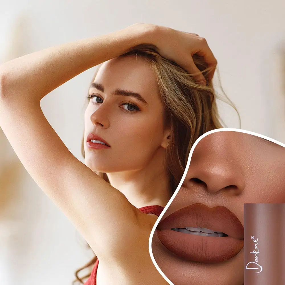 Samt Lippenstift Glatte Lip Liner Stift Make-Up Wischfest Lip 3D Stick Braun Lip Bleistift Contouring Tint Nude Wasserdicht Cosm p3D5