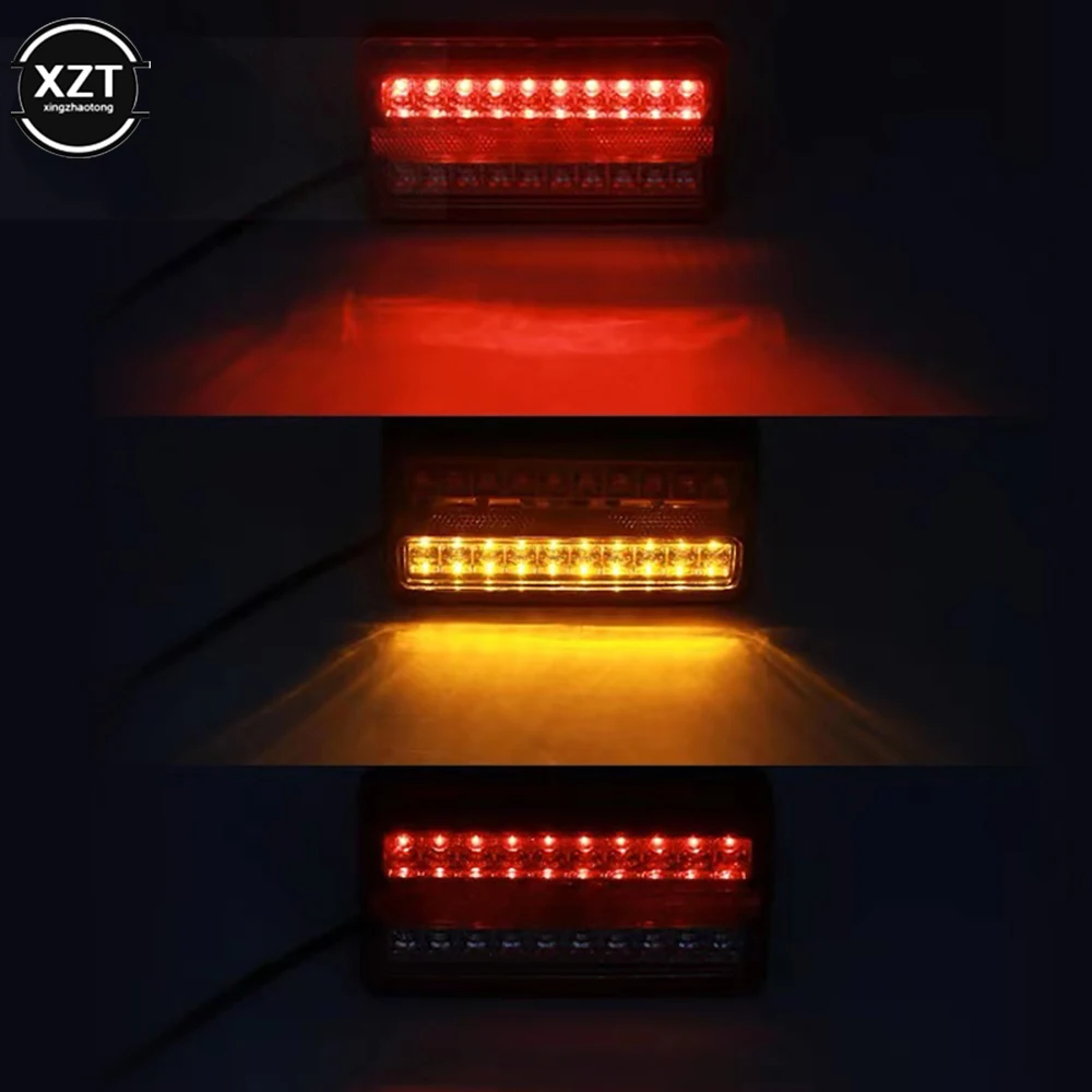 12-80V LED Tail Light Waterproof Car Truck Trailer Camper Van Stop Brake Indicator Lights Turn Signal Lamp