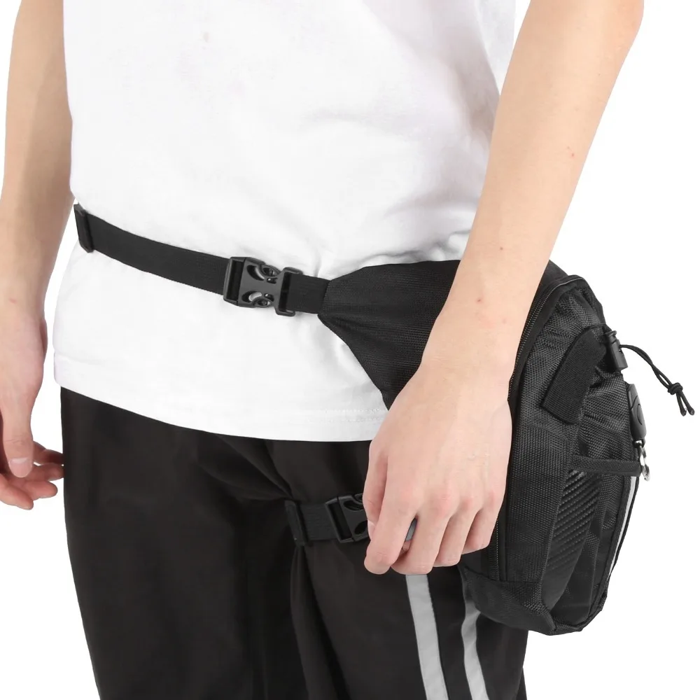 

Oxford Cloth Motorcycle Leg Bag Adjustable Strap Lightweight Motorcycle Waist Bag Multiple Pockets Wear-resistant