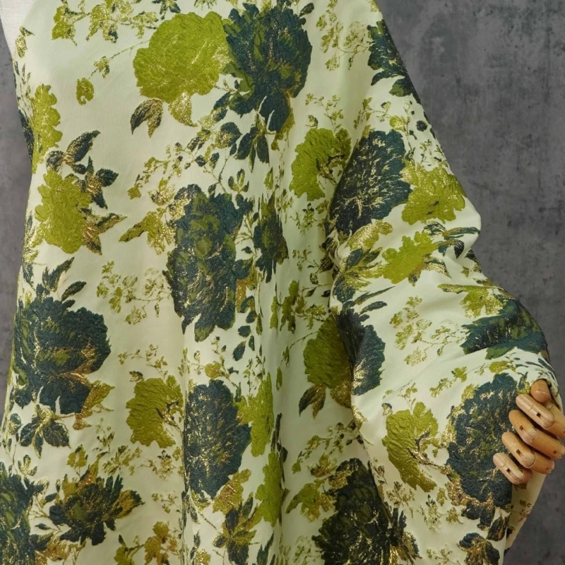 Vintage'owa tkanina żakardowa  – Vintage Sewing Textile recenzja i cena