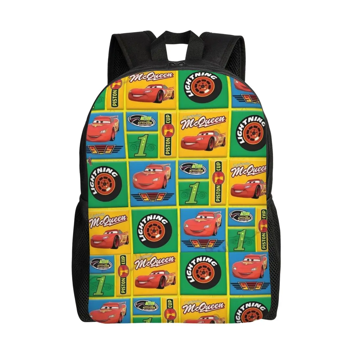 

Custom Lightning McQueen Backpacks fictional stock car School College Travel Bags Women Men Bookbag Fits 15 Inch Laptop