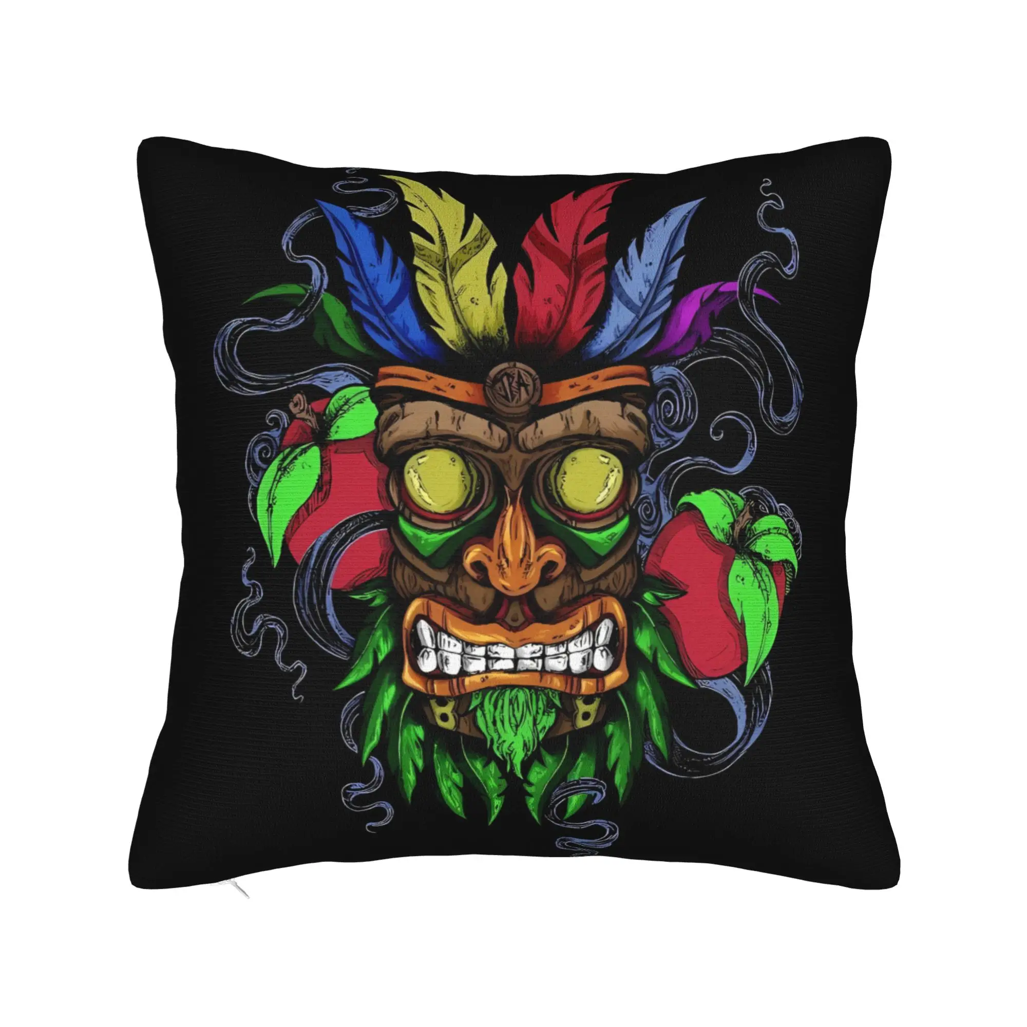 Crash Bandicoot Mask Art Pillow Case  Retro Trendy Pillow Cover Soft Pillowcases For Sofa Couch Bed Living Room