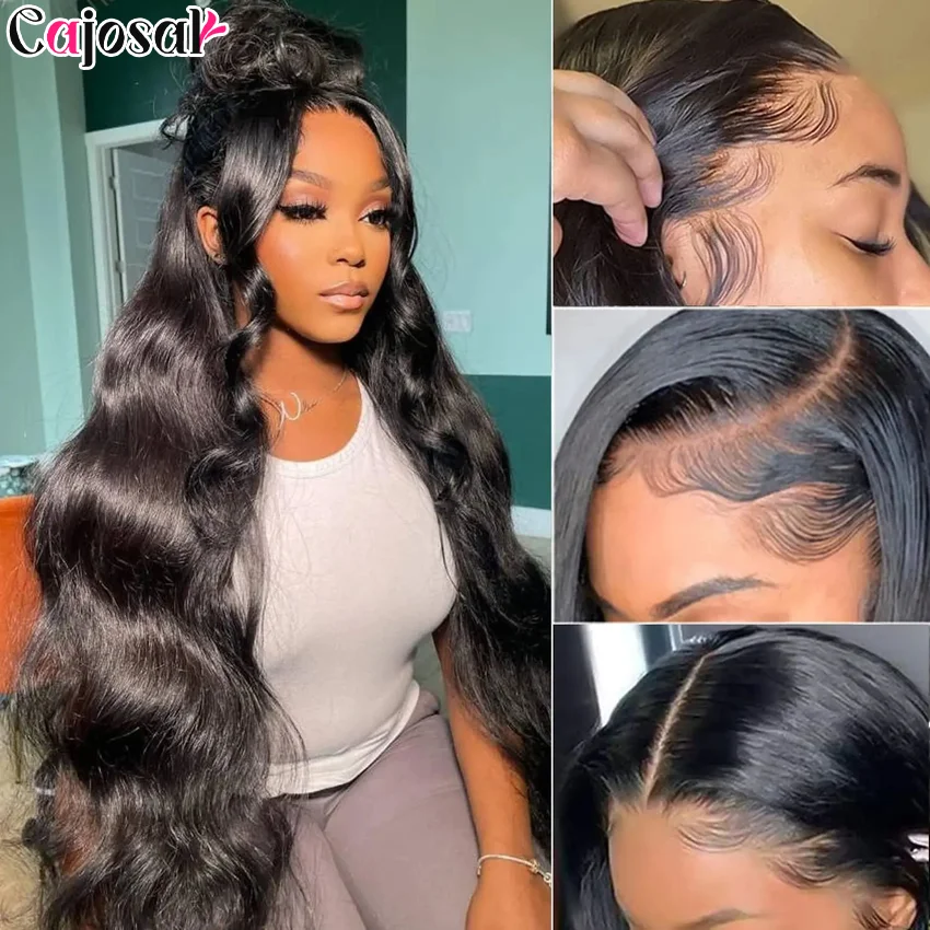 250% 13x4 Hd Lace Front Human Hair Wigs Body Wave 13x6 Lace Frontal Wig Brazilian Body Wave 100% Human Hair Wig Glue Wear to Go