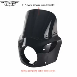 Motorcycle Fairing with 11 inch Windshield For Road Warrior Fairing For FOR DYNA 06-17 SOFTAIL STREET BOB LOW RIDER
