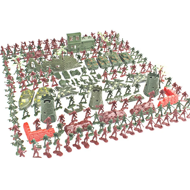 Estatuilla de soldados de simulación, accesorios de mesa de arena, Mini soldados estáticos, juguetes modelo de figuras de acción, 4Cm, 290 unids/set