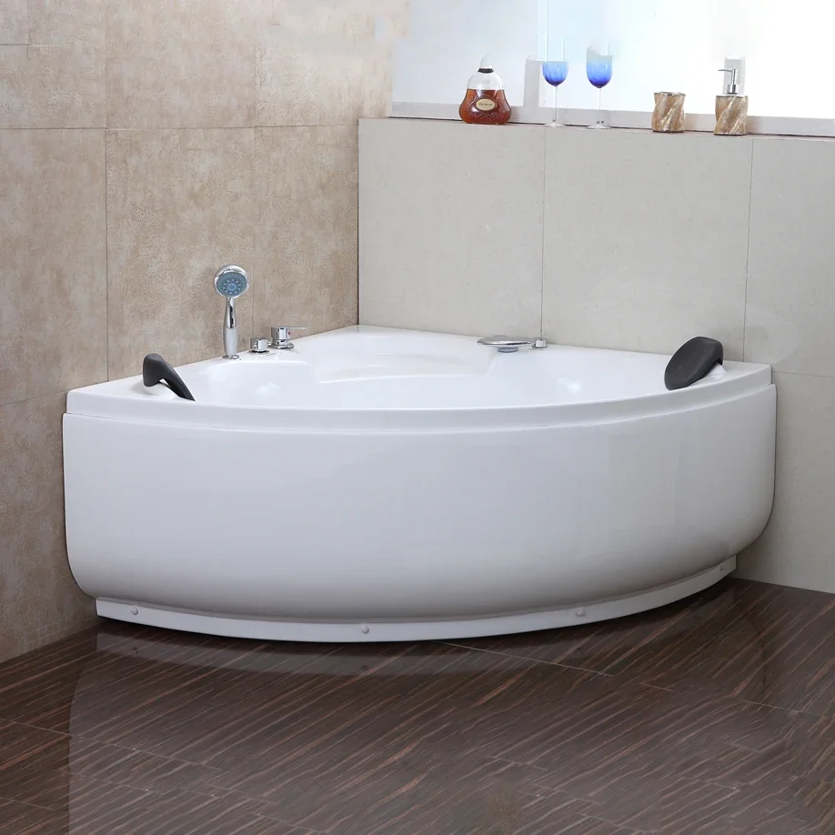 triangle corner home hotel whirlpool adults bath tub indoor bathroom modern jet massage bathtub