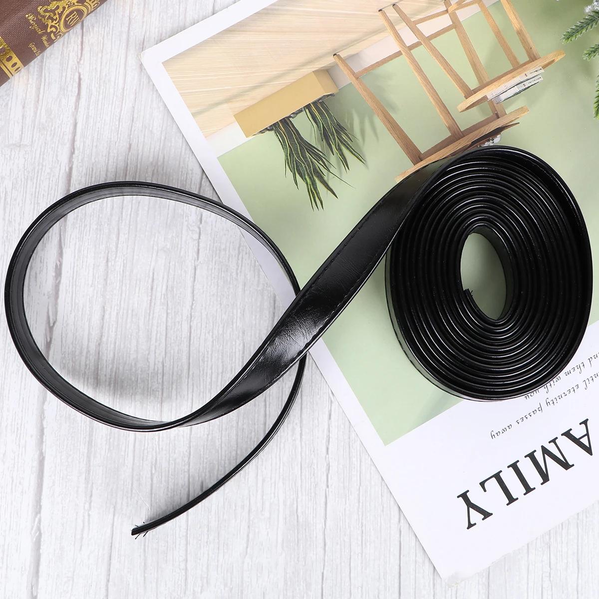 

PU Strip Ideal for Purse Making Bag Accessories Seal Double-side Hemming Strap DIY Material