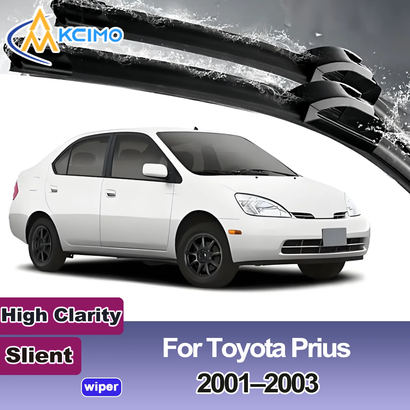 

KCIMO 2PCS New Wiper Blades for Toyota Prius XW10 2001-2003 Front Windshield Auto Wipers Blade Accessories 2003 2002 2001 Year