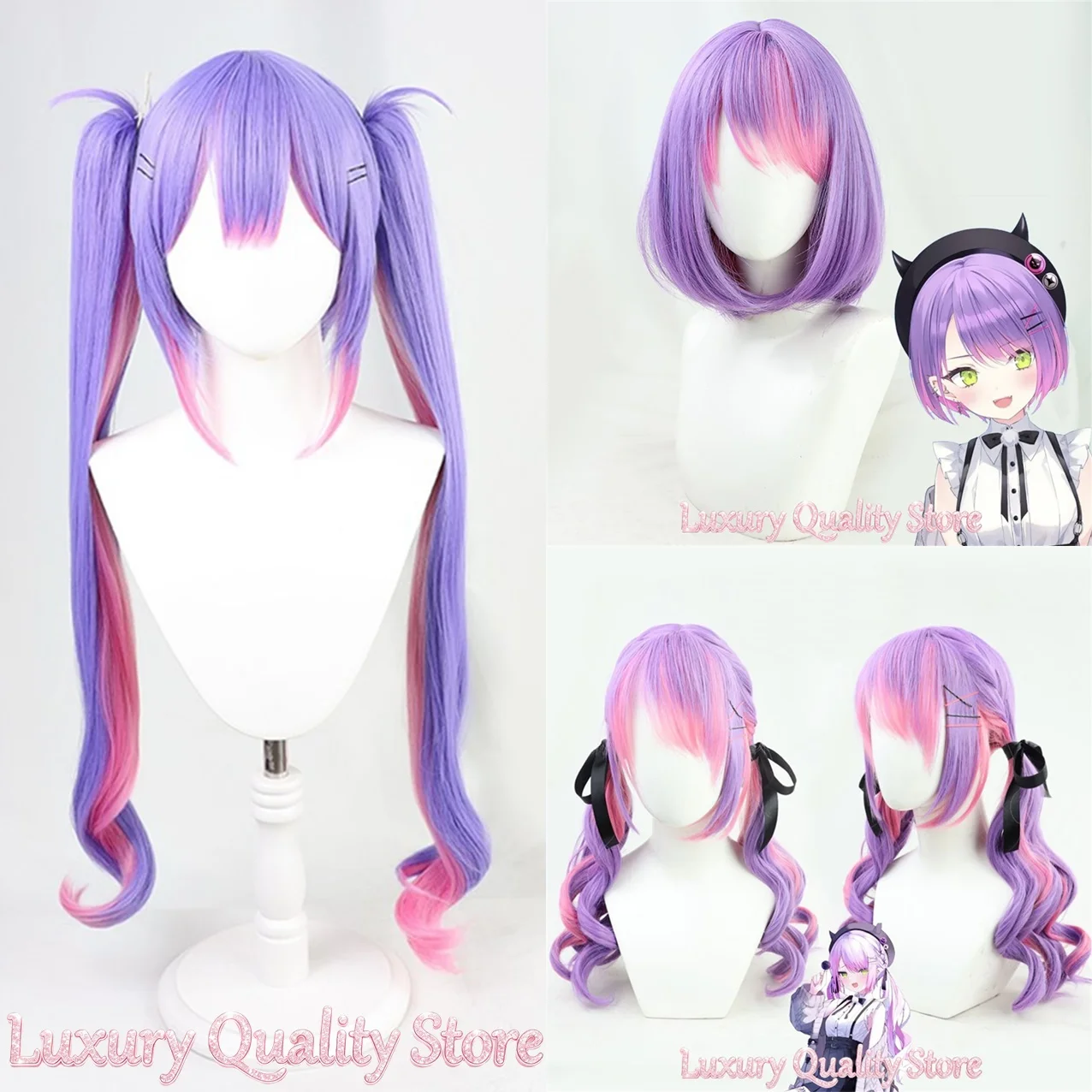 Cosplay Hololive VTuber Tokoyami Towa Wig Anime game party wig heat-resistant synthetic wig