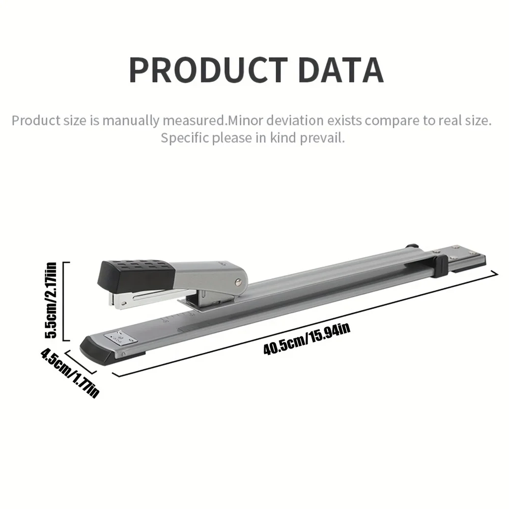 دباسة كتب بذراع طويلة شديدة التحمل - سعة 25 ورقة، عمق 12 بوصة، ميزان دقيق، جسم معدني، متينة للمكتب/المجلات #6