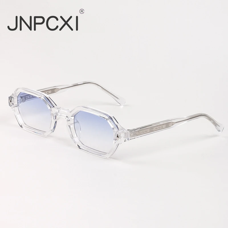 JNPCXI Neue Modische Eckige Punk-Sonnenbrille für Männer und Frauen Luxusmarken-Design Beliebte Verlaufsgläser Reise-Eyewear