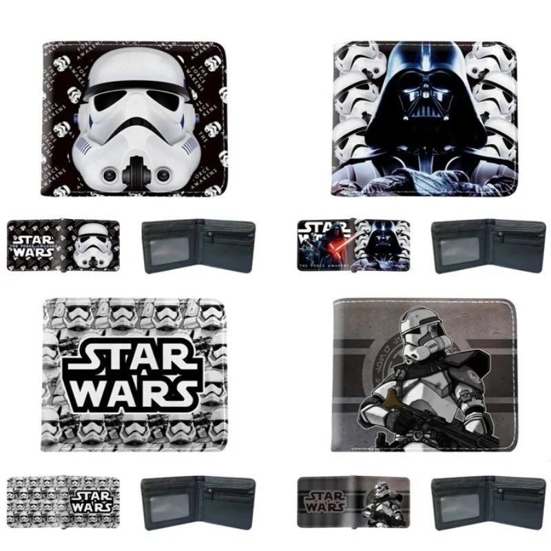 

Периферийный кошелек «Звездные войны» для кино, телевидения — короткий складной полноцветный кошелек для монет с героями мультфильмов аниме для мужчин и женщин, бумажник