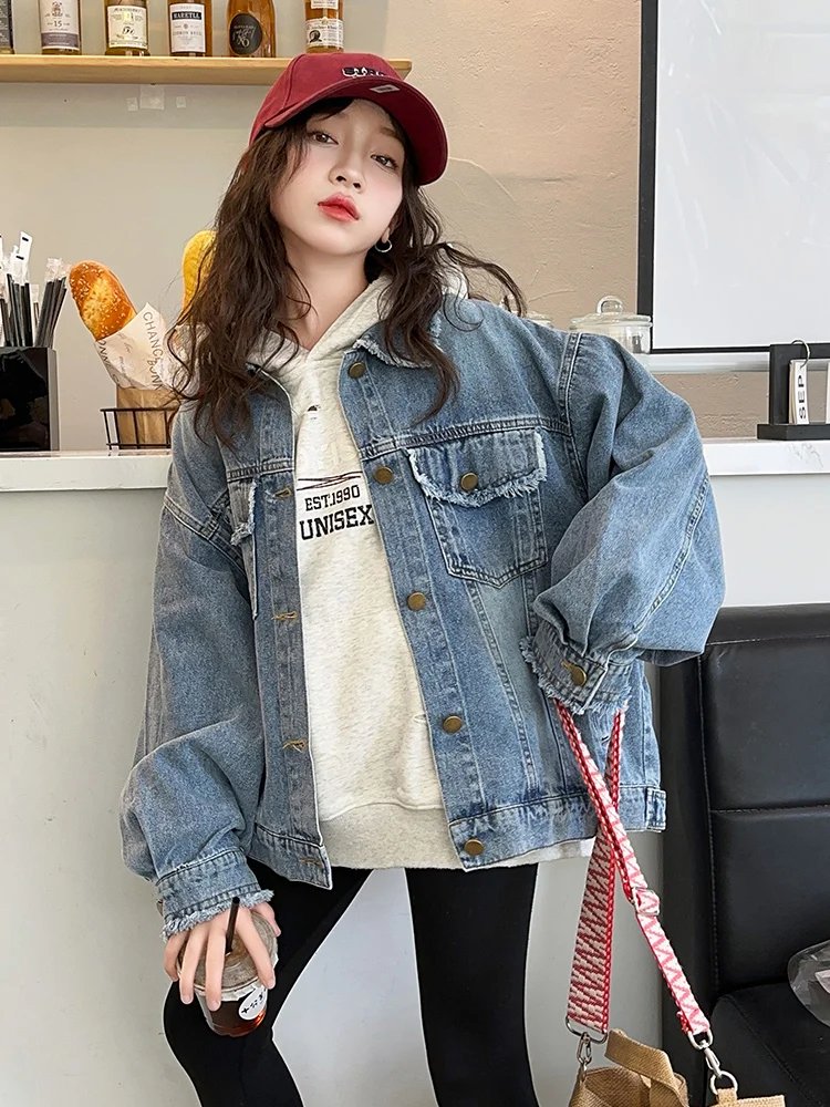 

Sli Spring Autumn Denim Jaet for Little Girls Korean Version Casual Cool ort Outerwear Regular Length Other Material
