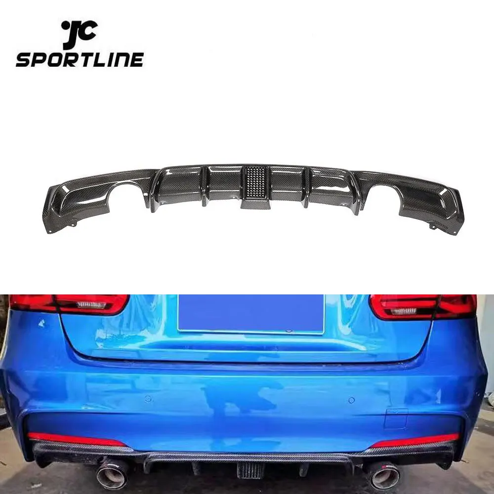 

Carbon Fiber Rear Bumper Diffuser Lip With LED For BMW F30 F35 M-Sport 320i 2012 - 2018