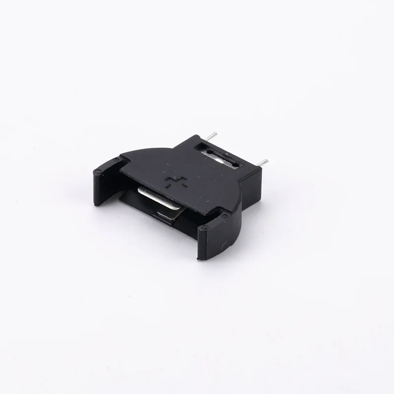 5-50pcs Black Plastic CR2032 CR2025 3V Battery Holder Cell Coin Battery Socket Holder Case Battery Boxes Vertical Inline 3 Pins