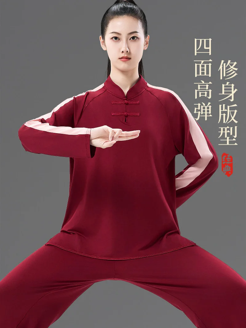 Tai Chi Uniform Women 2026 New Summer Baduanjin Practice Suit Young Style Performance Competition Polyester Casual