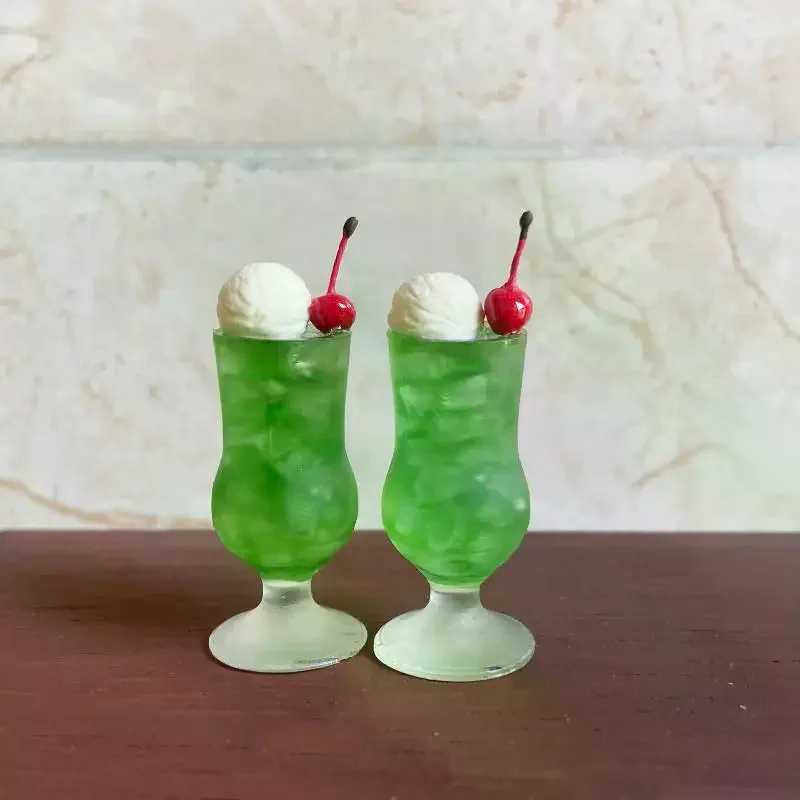 1 Stuks Poppenhuis Miniatuur Thee Winkel Honingdauw Soda Hami Meloen Ijs Cup Model Voor Poppenhuis Decor Kids Fantasiespel speelgoed Gift