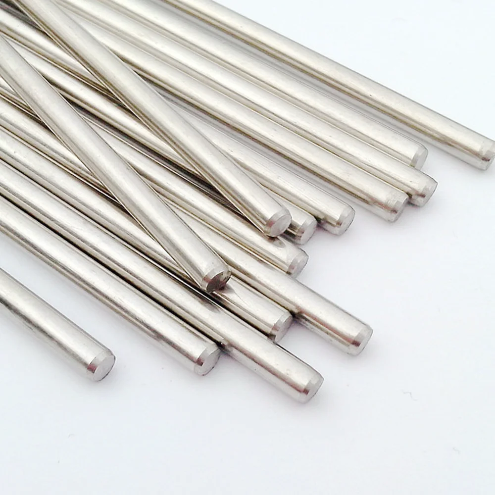 20 PCS 1/1.5/1.6/2/2.5/3/4/5MM Length 50-300MM Toy Car Frame Part Stainless Steel Round Shaft Rod