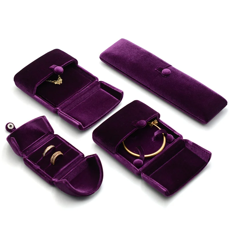 Double Opening Velvet Ring Box