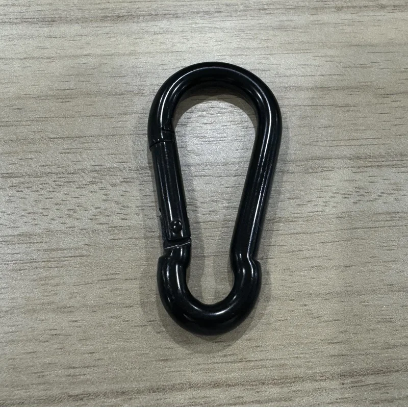 5PCS Iron Material Electrophoresis Black Surface Carabiner Snap Hook 6MM