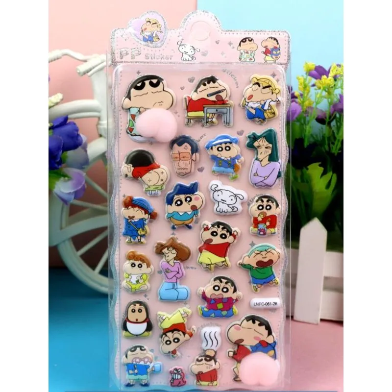 **Crayon Shin-Chan Soft Pinched Happy Buttocks Sticker Children'S Decompression 3d Bubble Sticker Phone Case Decoration Sticker